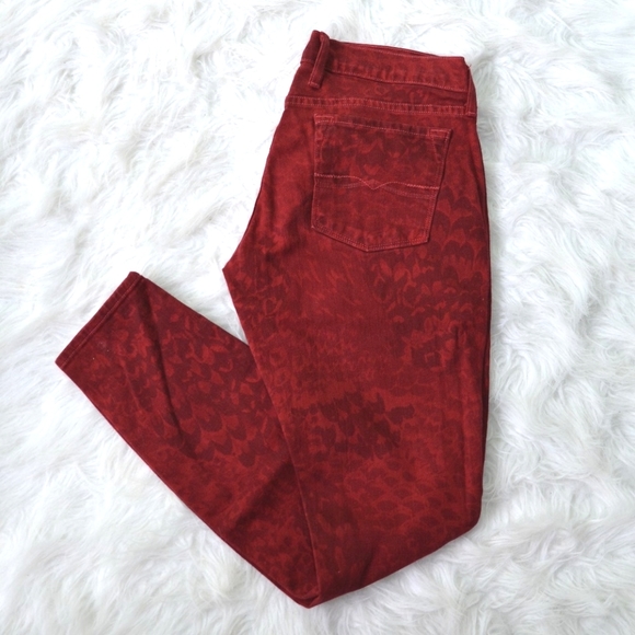 Lucky Brand red pattern Legend Charlie skinny jean - Picture 1 of 4